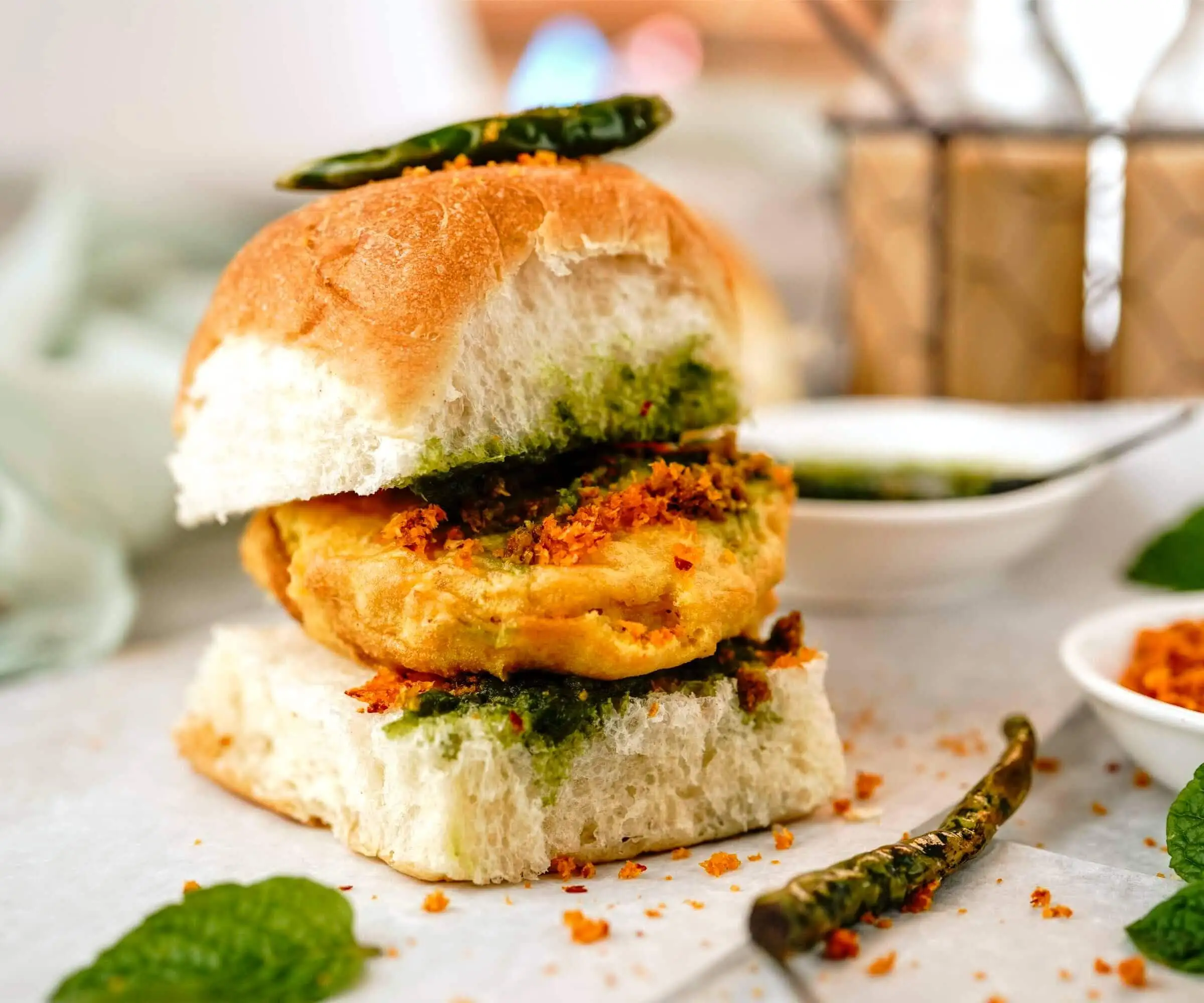 Delicious Vada Pav at NOSH Express Chai and Dosa in Edmonton, AB
